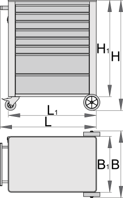 Carucior de scule EUROSTYLE UNIOR 611757 s